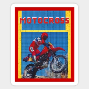 1980's Motocross Pixel Shirt Sticker